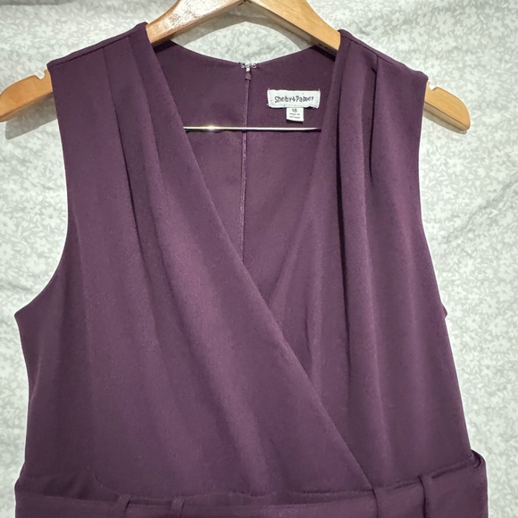 woman purple jumpsuit dress brand shelby & palmer size 16 - Picture 4 of 10